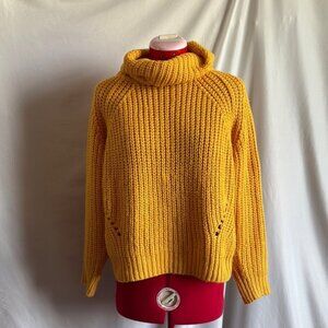 Vibrant Yellow Turtleneck Sweater XS298
